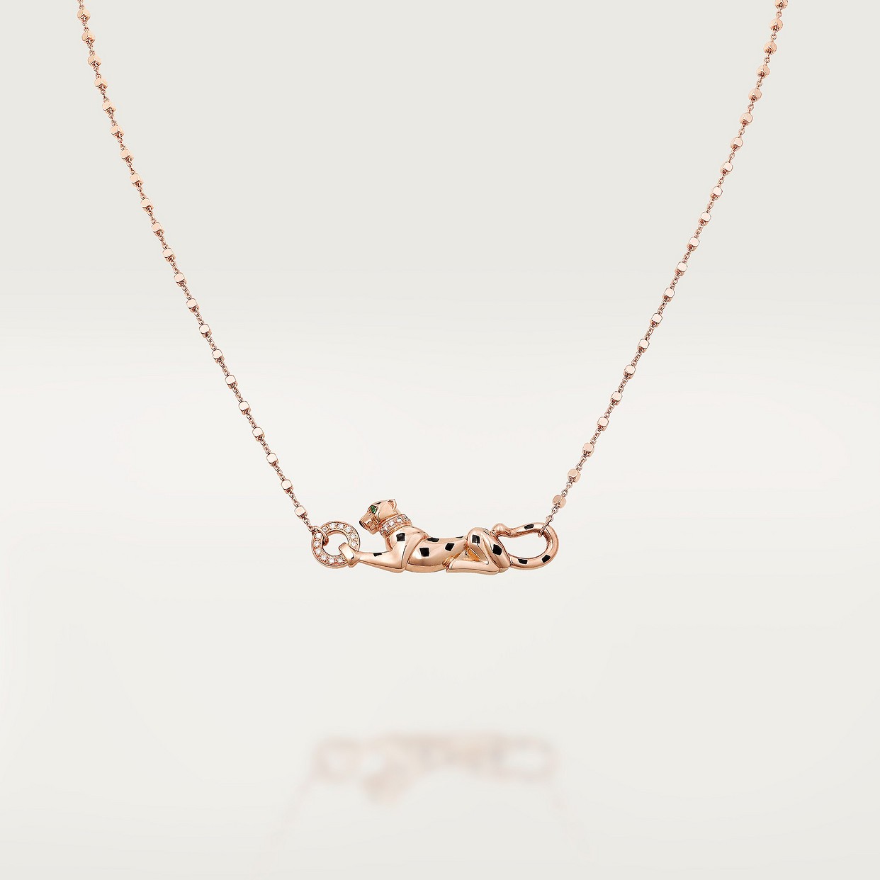 COLLIER CARTIER PANTHERE PENDENTIF AVEC STRASS ROSE GOLD