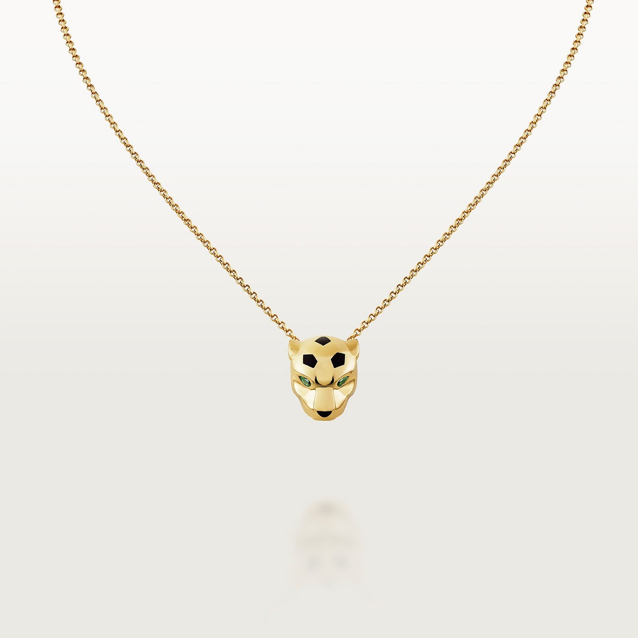 COLLIER CARTIER PANTHERE HEAD AVEC STRASS GOLD