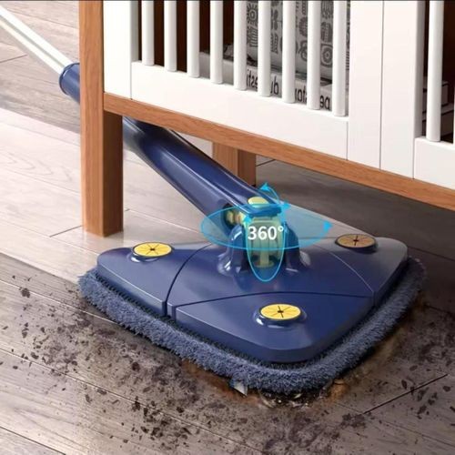 🧼 Balai Triangulaire Rotatif 360° avec Pression d'Eau Automatique
