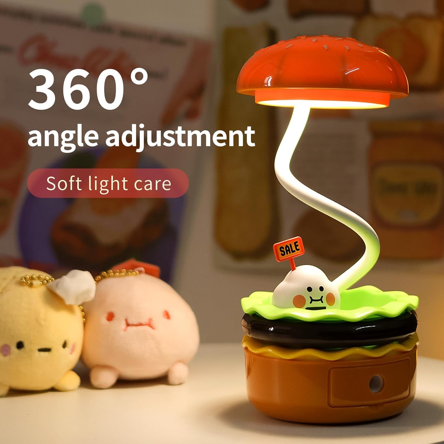 🍔💡 مصباح ليلي LED ثلاثي الأبعاد – تصميم هامبرغر مميز