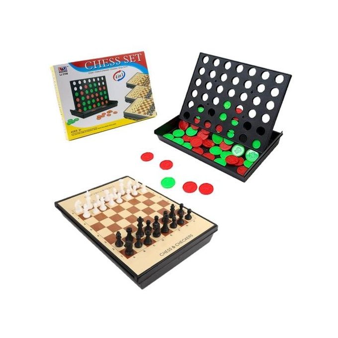 🎲♟️ مجموعة ألعاب السفر 4 في 1 – المتعة في كل مكان! ♟️🎲