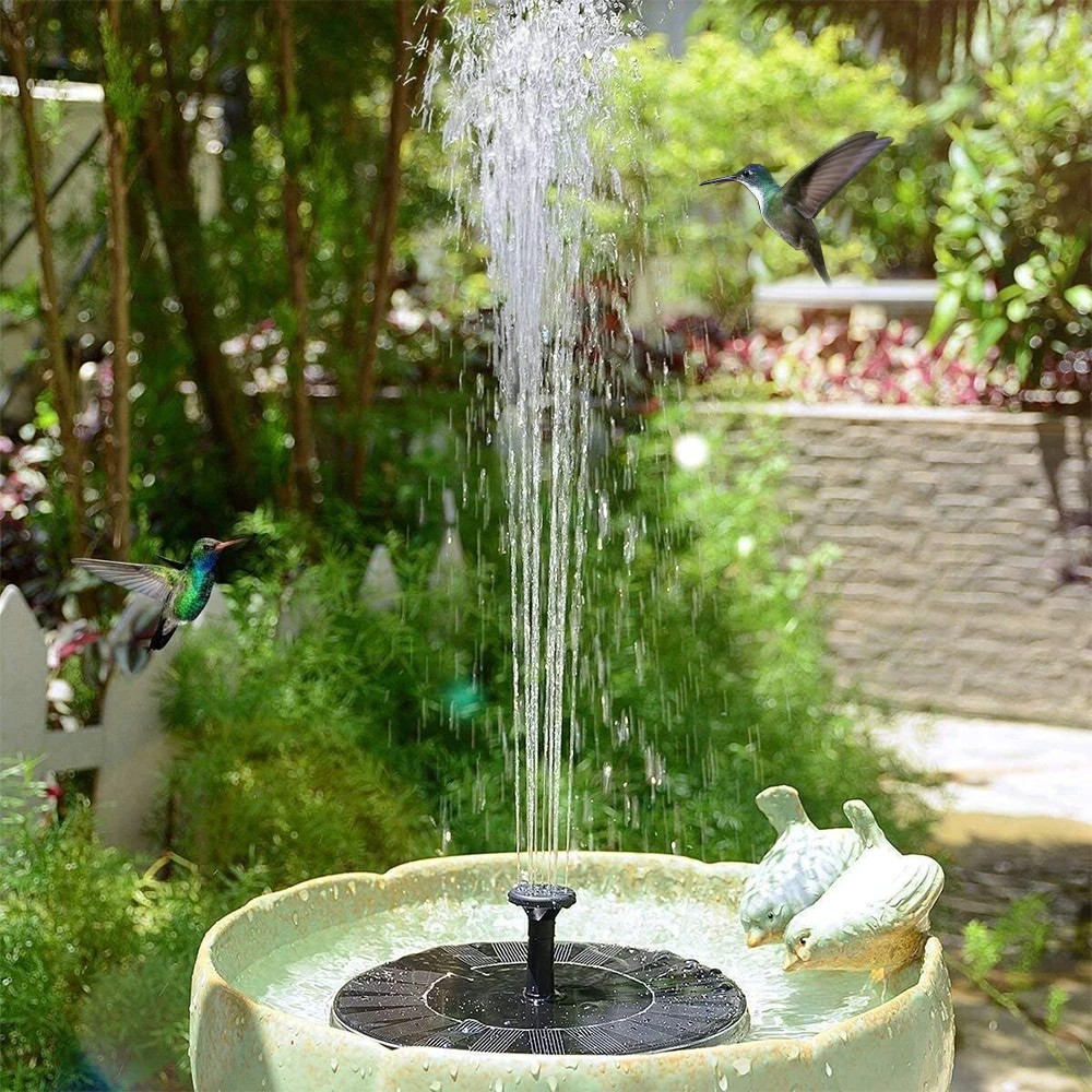 🌞 نافورة مياه شمسية أنيقة لحديقتك وحمام الطيور! 🕊️💦