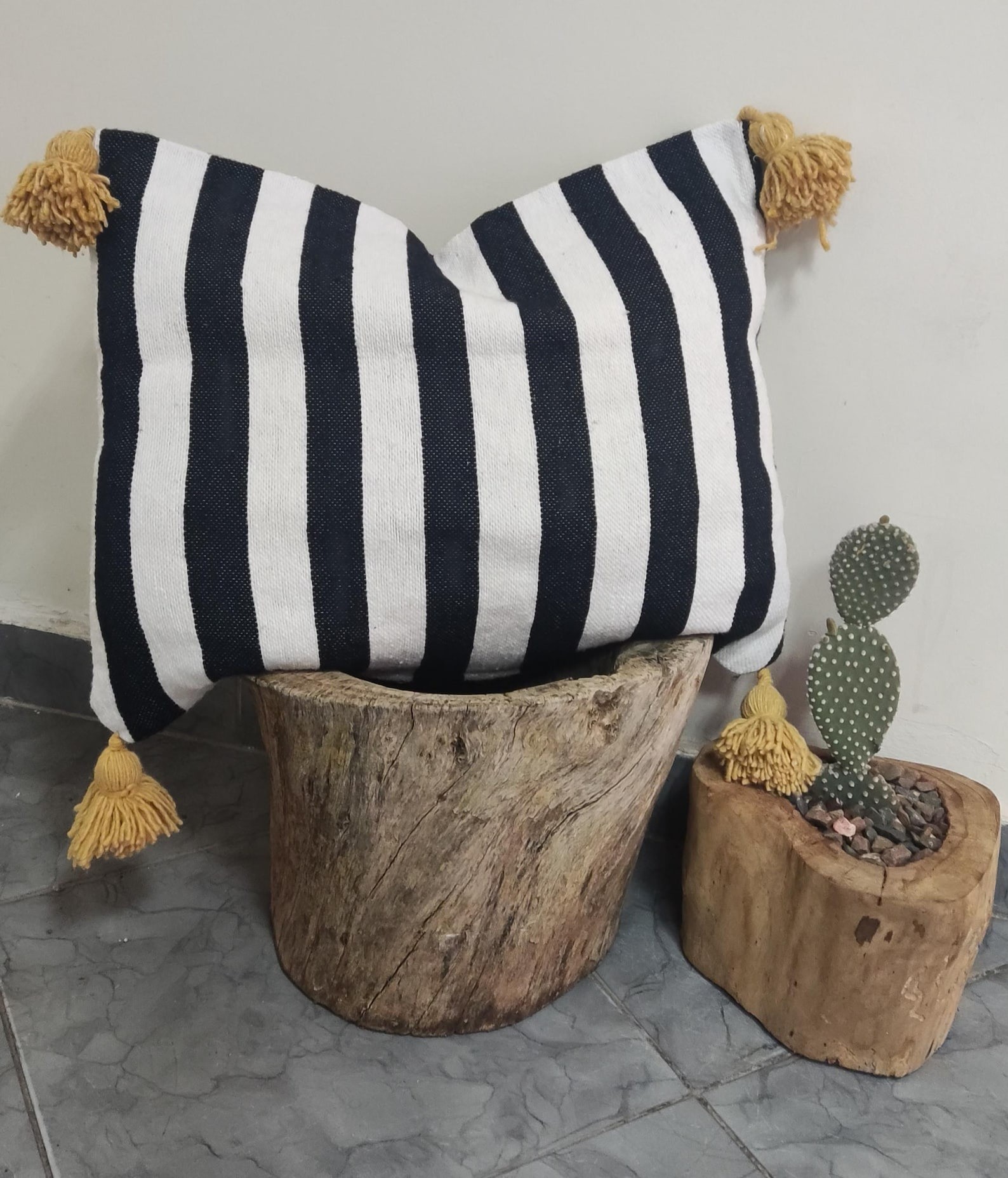 Handwoven Wool Pillow – Soft, natural, and cozy. Perfect for adding warmth and texture to your home with timeless artisan charm.