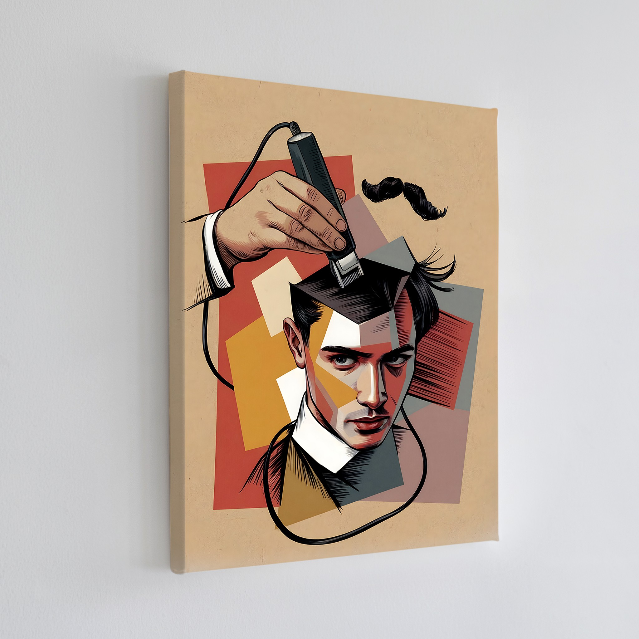 Modern Barber Pole Décor Wall Art Canvas 2