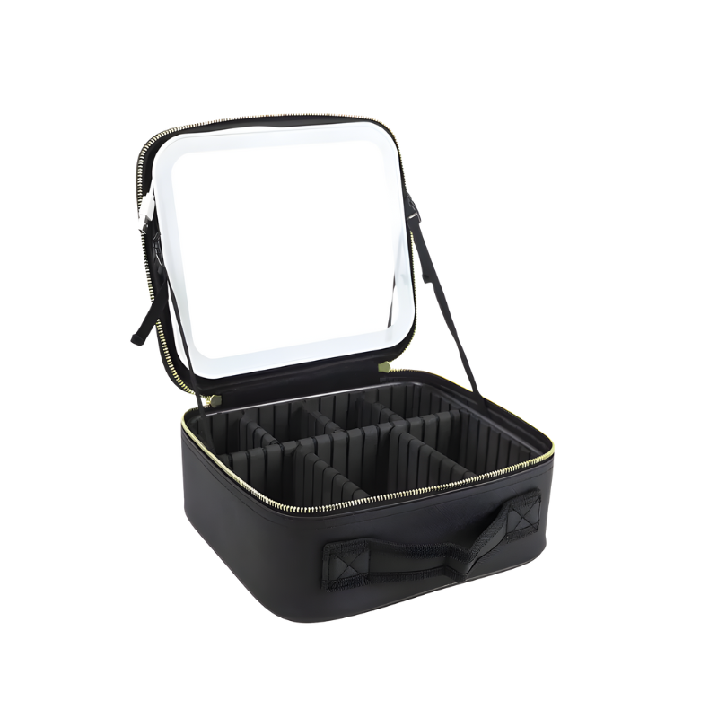 حقيبة مكياج مع مرآة LED