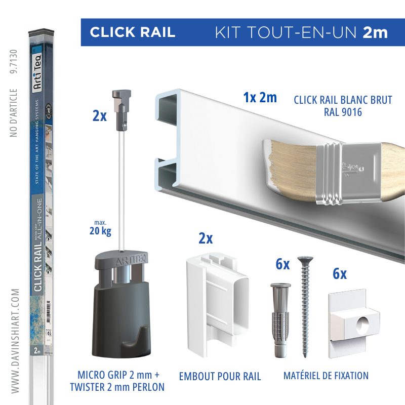 Click Rail Kit Tout-en-un 2m