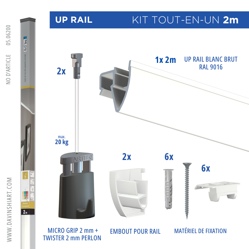 Up Rail Kit Tout-en-un 2m