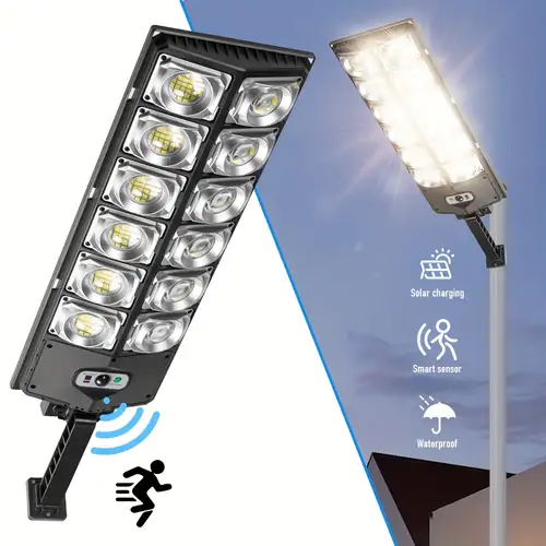 🌞 مصباح الشارع الشمسي LED 30 واط مع ريموت كنترول – إضاءة ذكية وفعّالة للطاقة