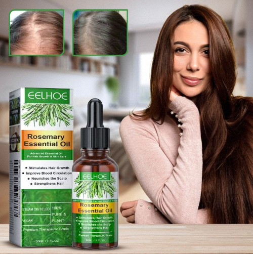 🌿 زيت إكليل الجبل من EELHOE – الحل الطبيعي لتساقط الشعر وجفاف فروة الرأس