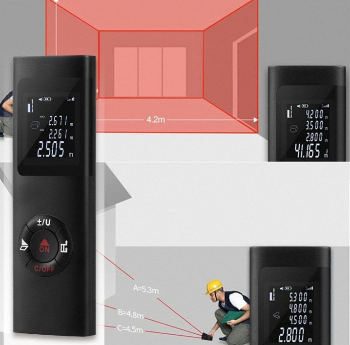 📏 جهاز قياس المسافات بالليزر الاحترافي – دقة عالية وسرعة استثنائية حتى 40 مترًا ⚡