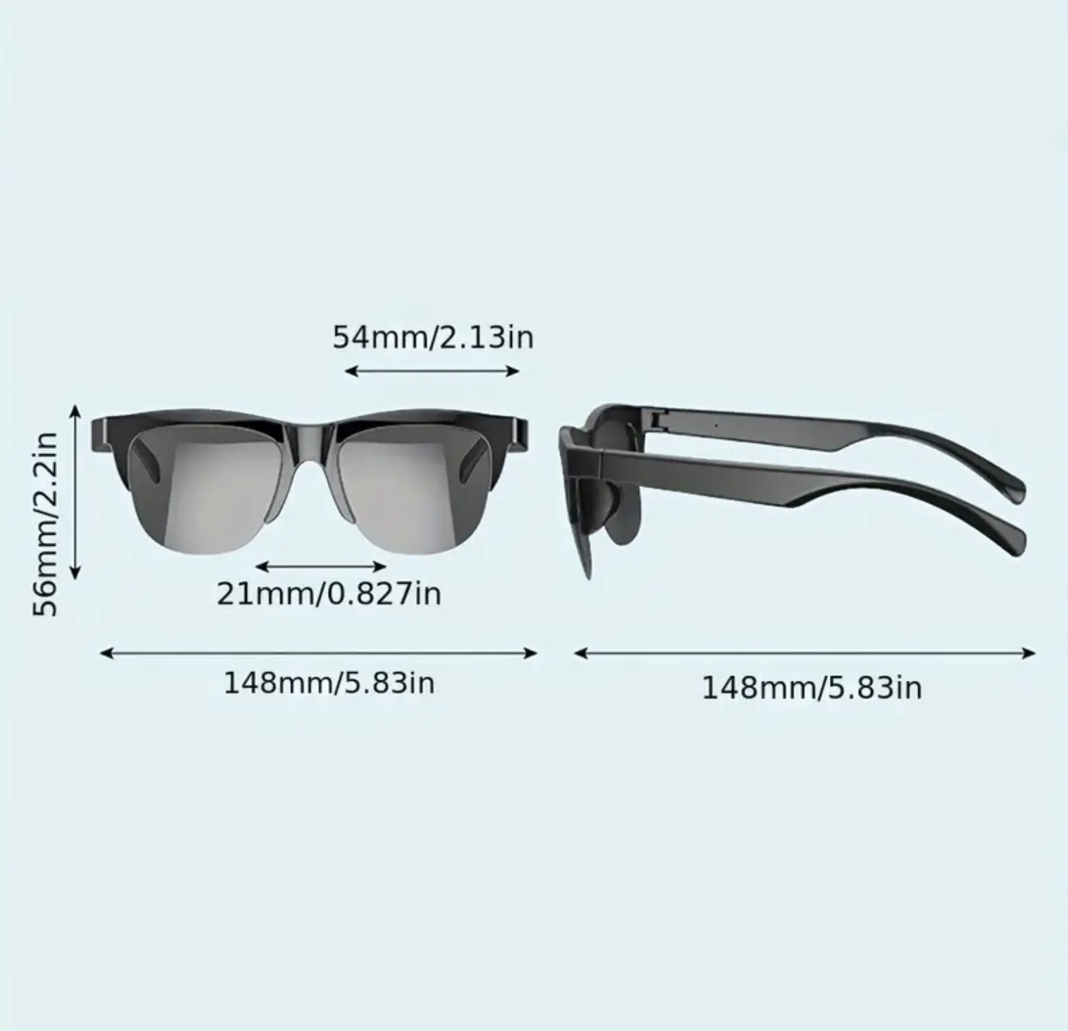 Smart sunglasses with bluetooth