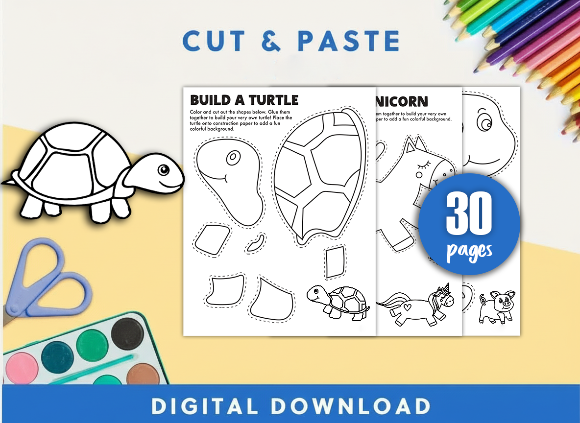 Paper Toy Printable Craft Kit, instant downloads