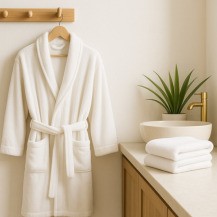 Peignoir de bain et serviettes