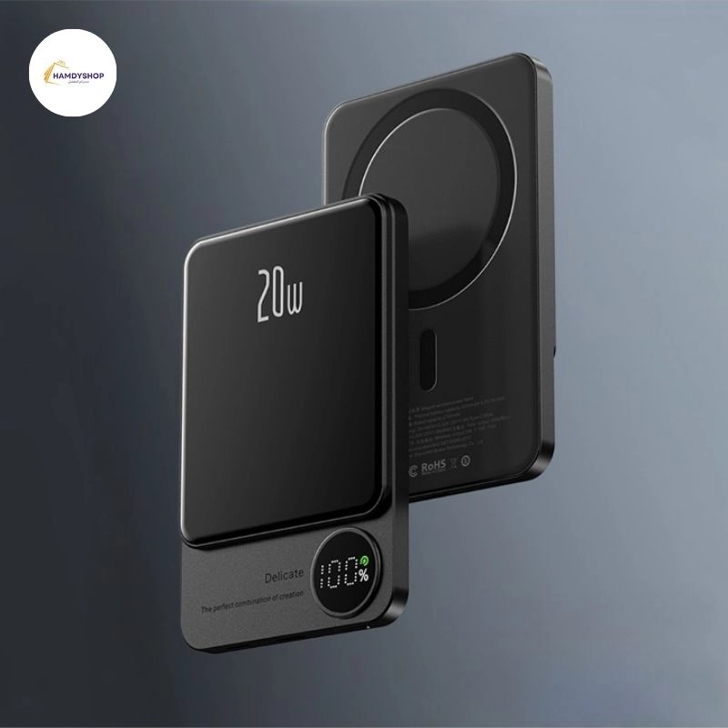 Mini Slim Powerbank Magnetic Wireless / باور بانك صغير الحجم لاسلكي مغناطيسي