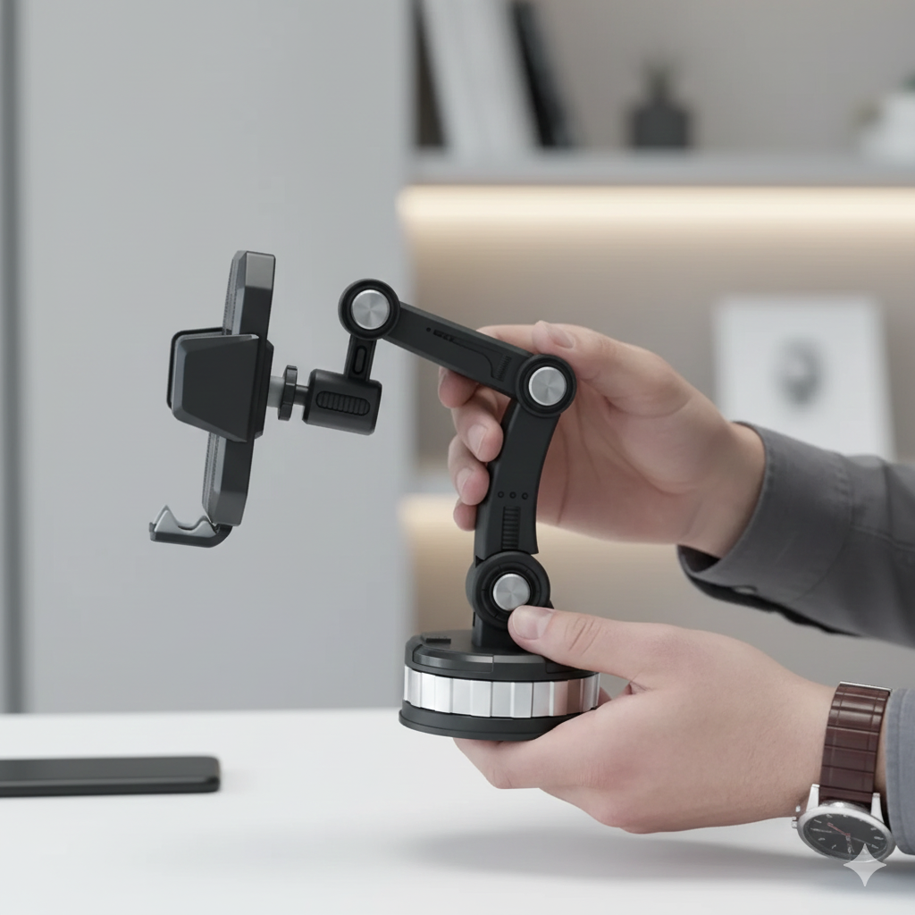 حامل الهاتف للسيارة بقاعدة شفط قوية