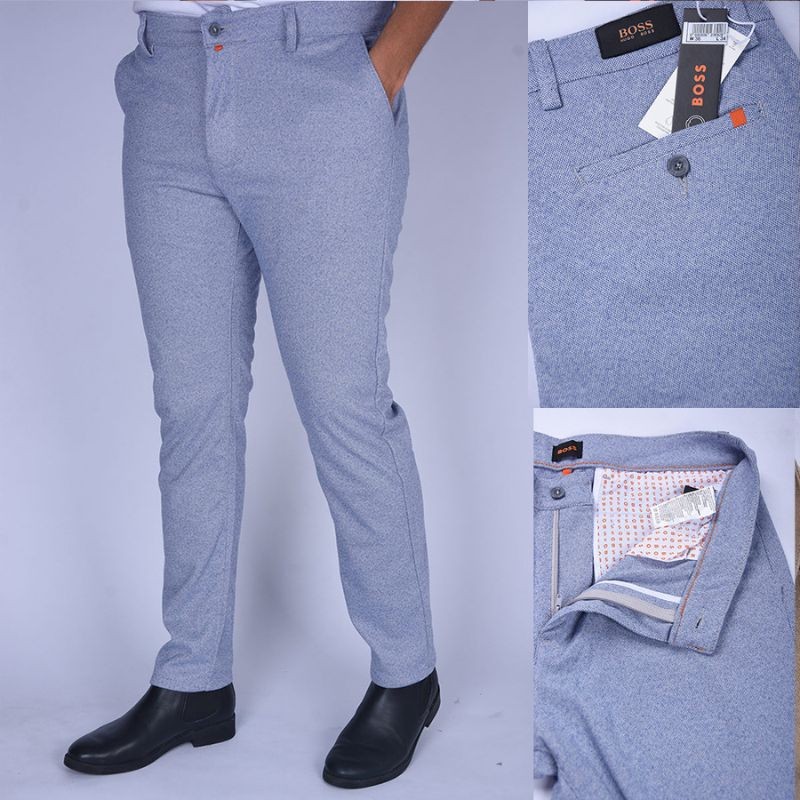 Pantalon BOSS Slim FIT en Coton Bleu ciel