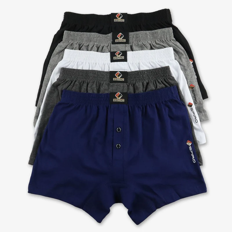 Espiro Boxer Homme, lot de 05 Boxers Coton, sous vêtements Homme.