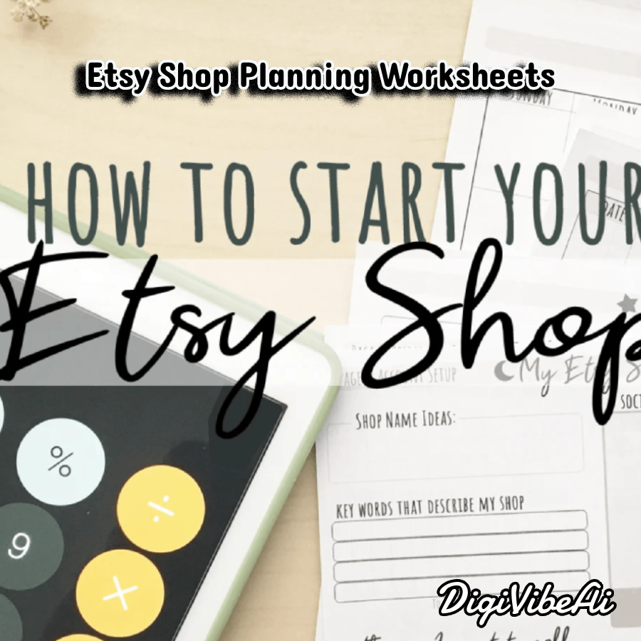 Etsy Shop Planning Worksheets