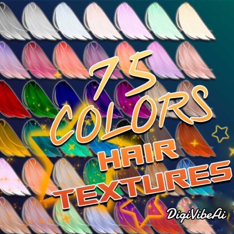 Hair Textures - 75 colors