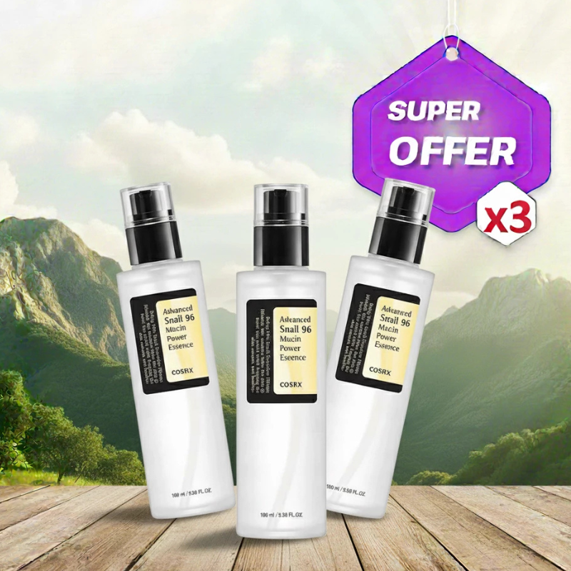 باقة 3 عبوات سيروم البشرة بمستخلص الحلزون الطبيعي