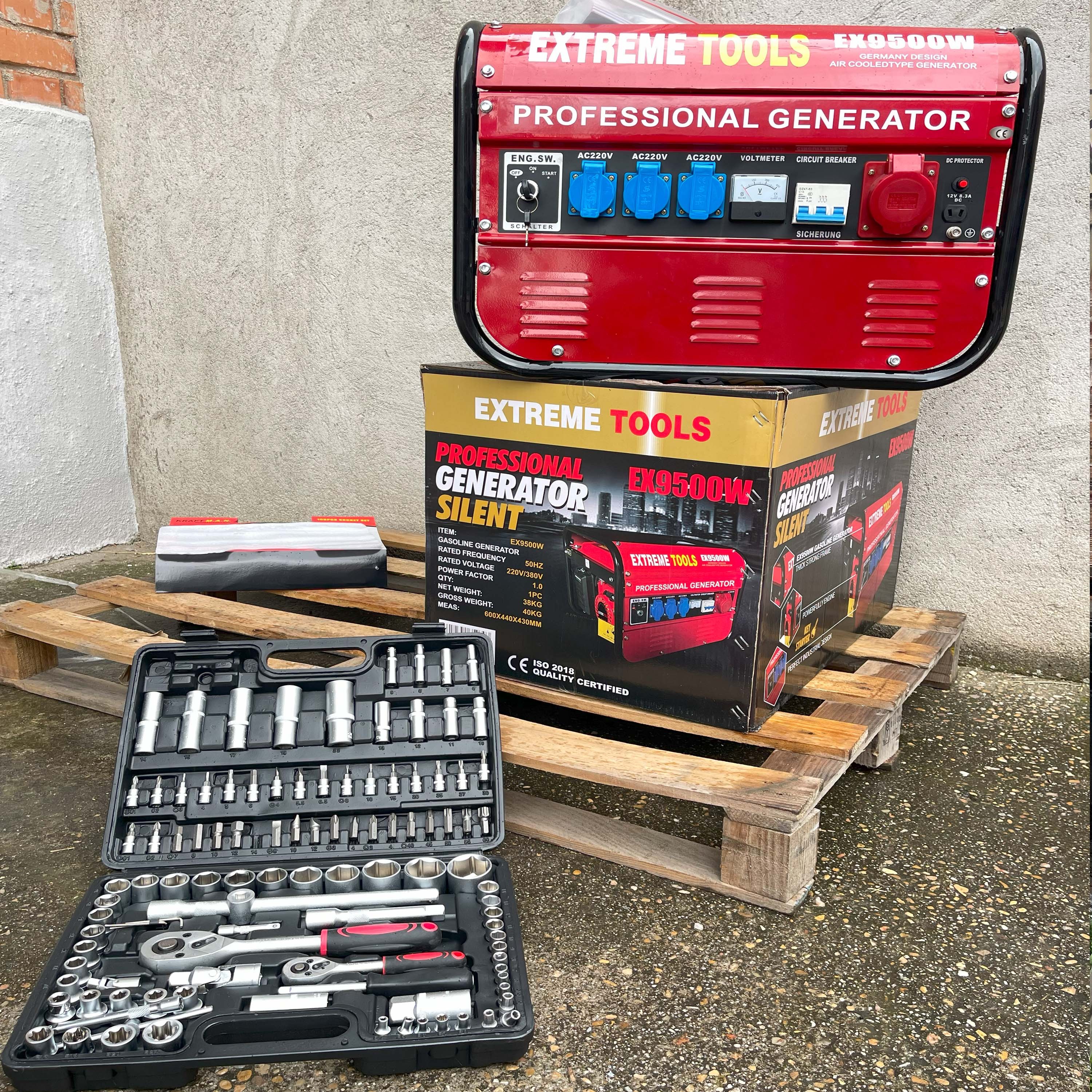 Generador Electrico Gasolina 9500W + Herramienta de 108pz regalo - quedan solo 99 unidades