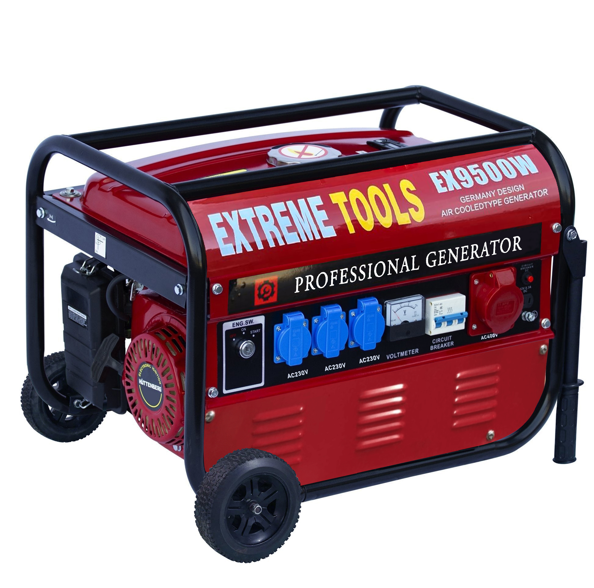 OFERTA 2x1 Generador Electrico Gasolina 9500W con 4 Enchufes Motor de 4 Tiempos + Lampara regalo
