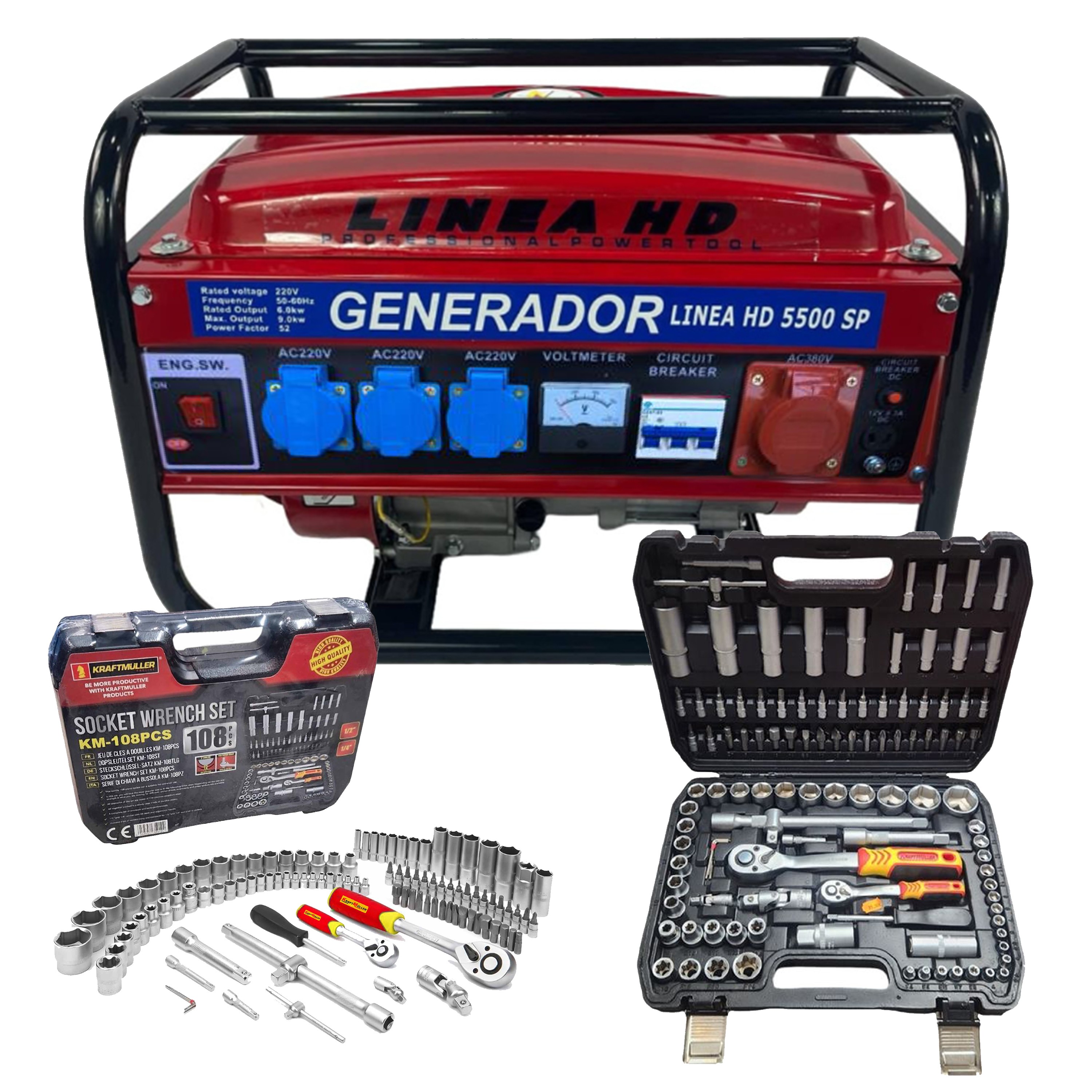 Generador profesional mas vendido 9000W + Herramienta de 108pz regalo - quedan solo 99 unidades
