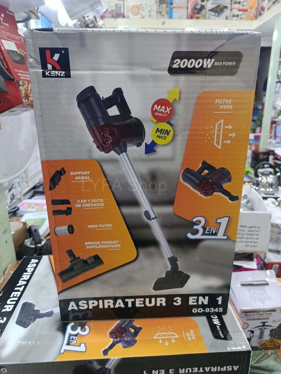 مكنسة كهربائية 3 في 1 بقوة 2000 واط مع فلتر