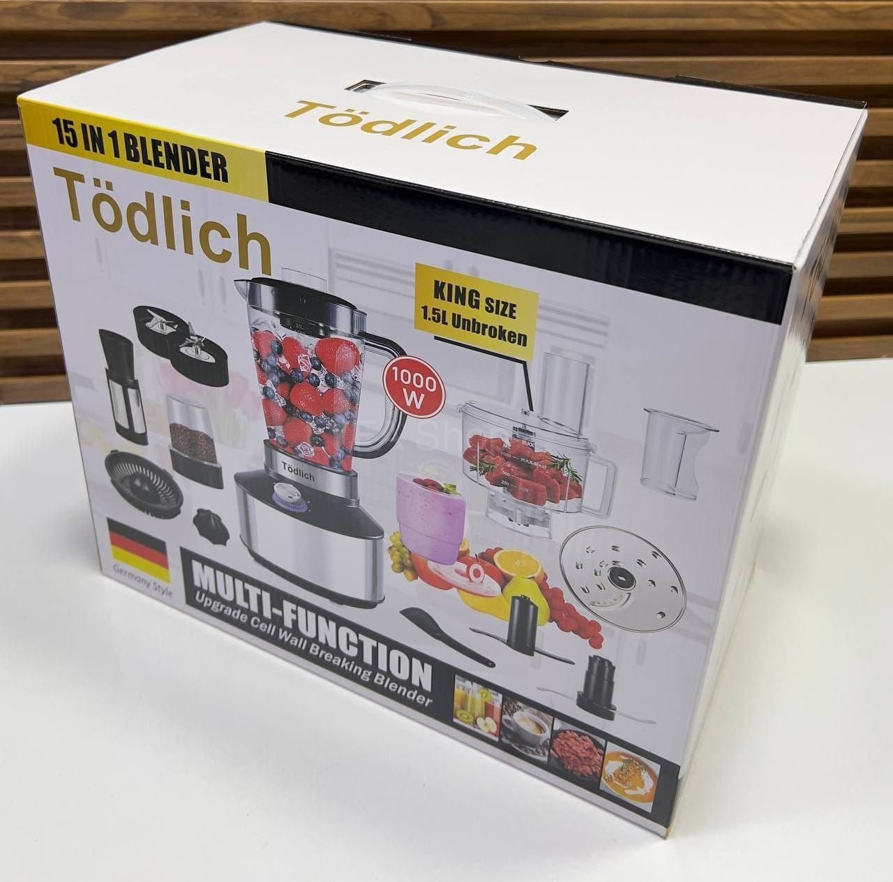 خلاط كهربائي متعدد الاستعمالات 15 فـ1 – 1000 واط – سعة 1.5 لتر