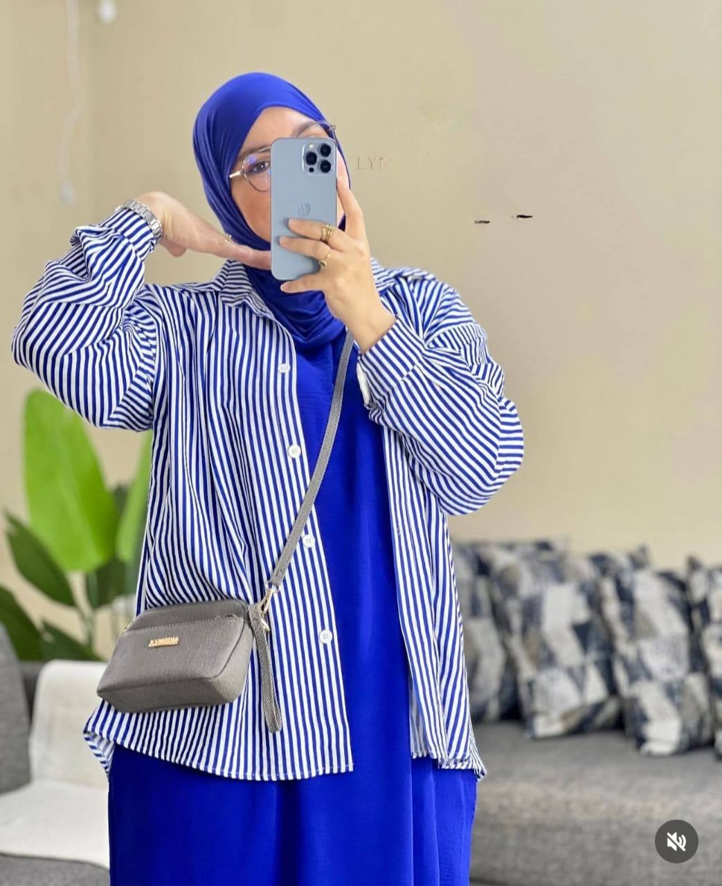 إطلالتك الأنيقة تبدأ هنا: "كسوة سانبل" المخططة – كاجوال، مريحة، ومواكبة للموضة.
