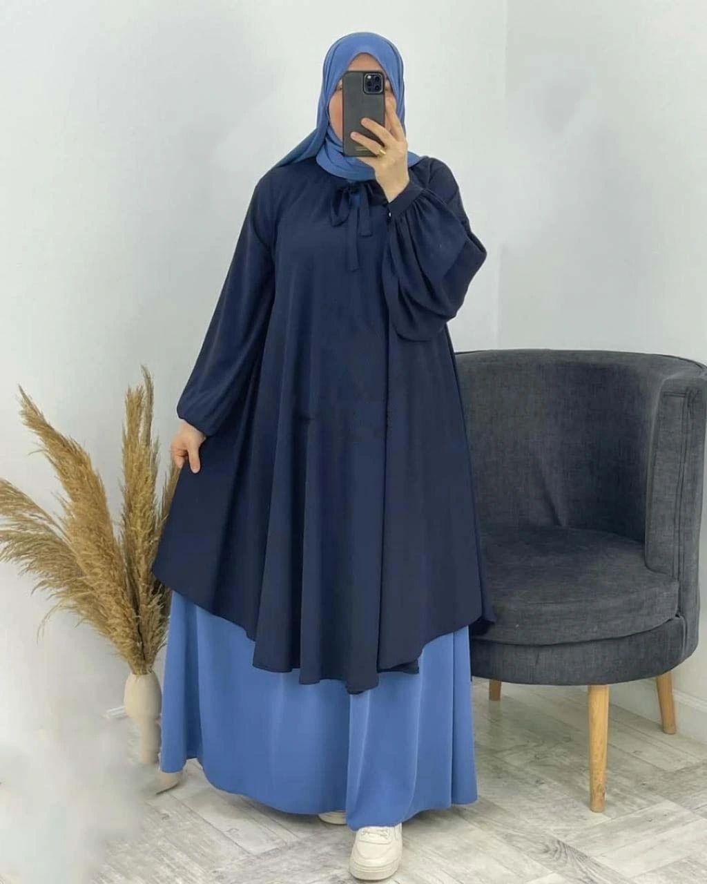✨ الخمار بالسير فالعنق – 3 قطع من الأناقة والاحتشام ✨