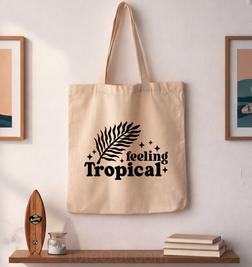 Retro Feeling Tropical | Canvas Tote Bag