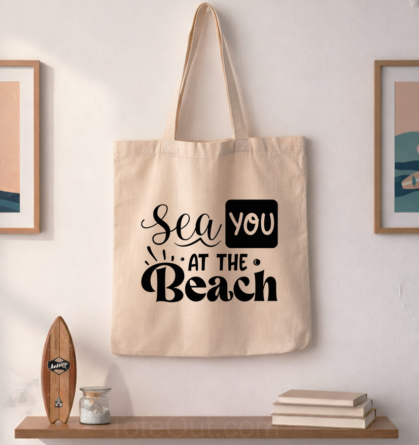 See You at The Beach | Canvas Tote Bag