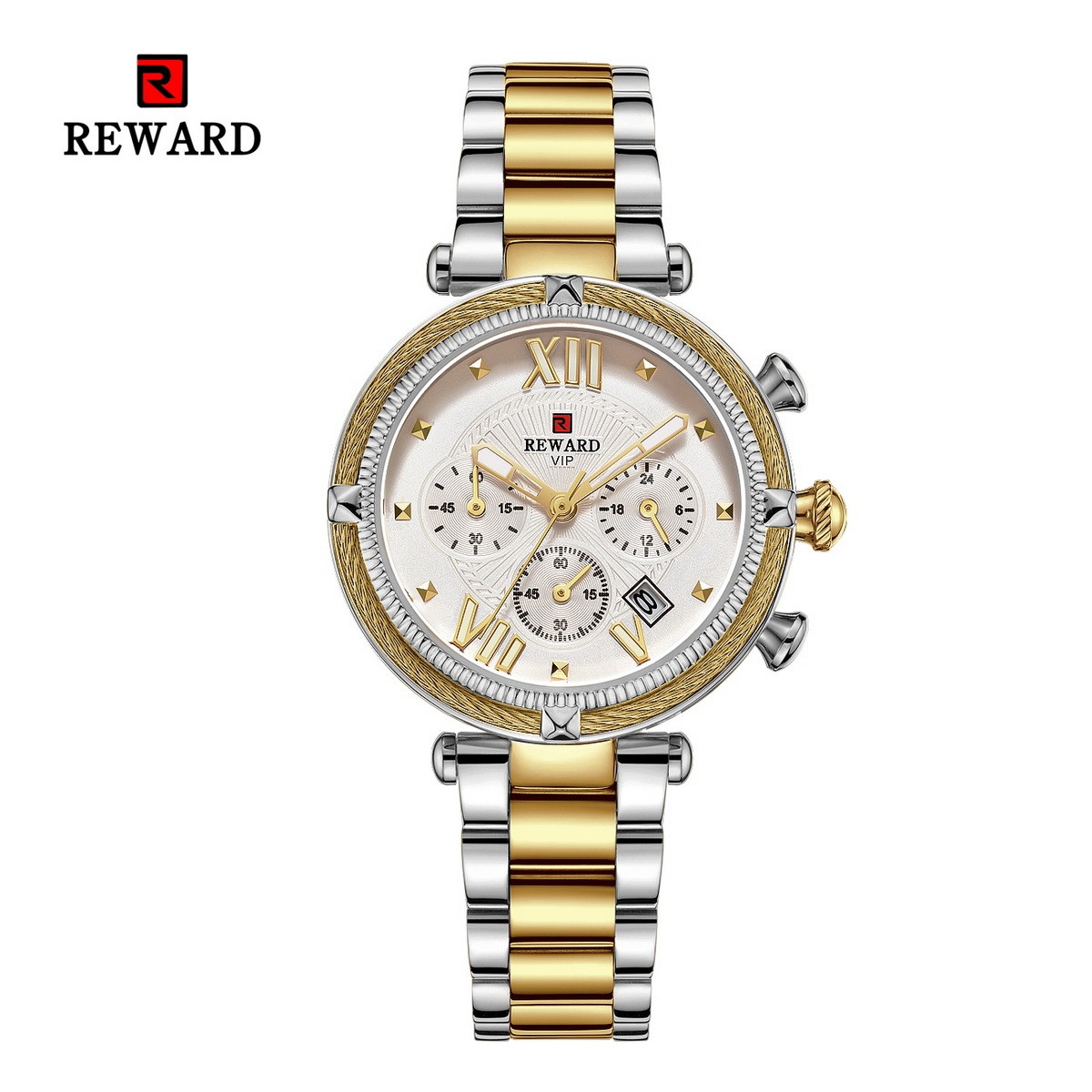 Montre Femme REWARD VIP – Chronographe Élégant en Acier Inoxydable