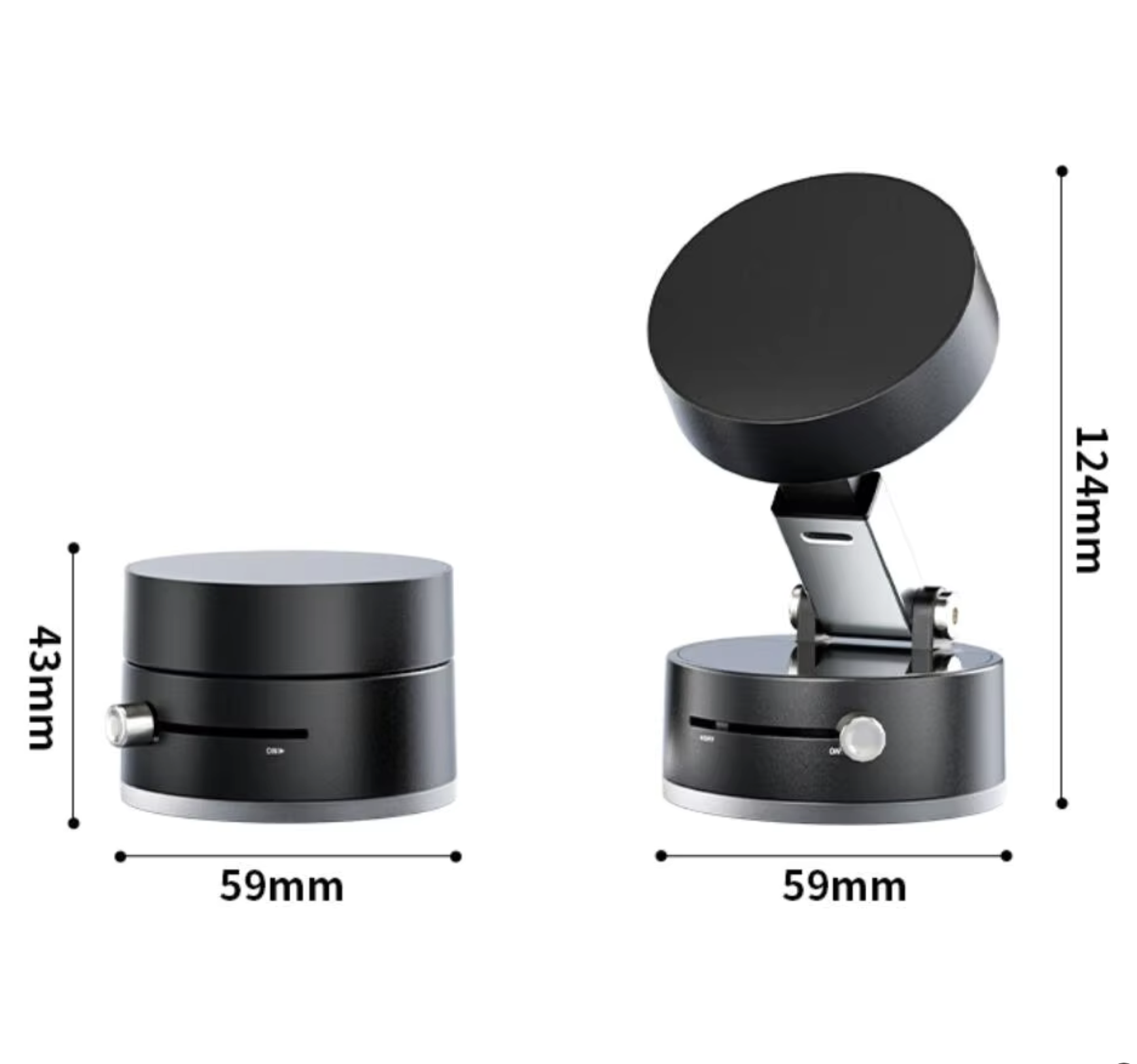 حامل هاتف مغناطيسي بالشفط الفراغي يتميز بتصميم مزدوج الجوانب ومغناطيس قوي لتثبيت الهاتف بإحكام.