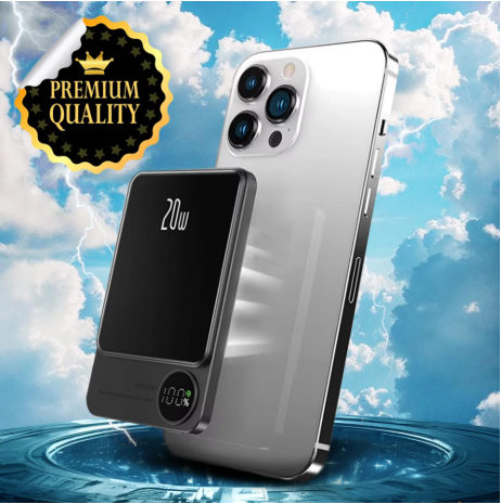 Mini Slim Powerbank Magnetic Wireless / باور بانك صغير الحجم لاسلكي مغناطيسي