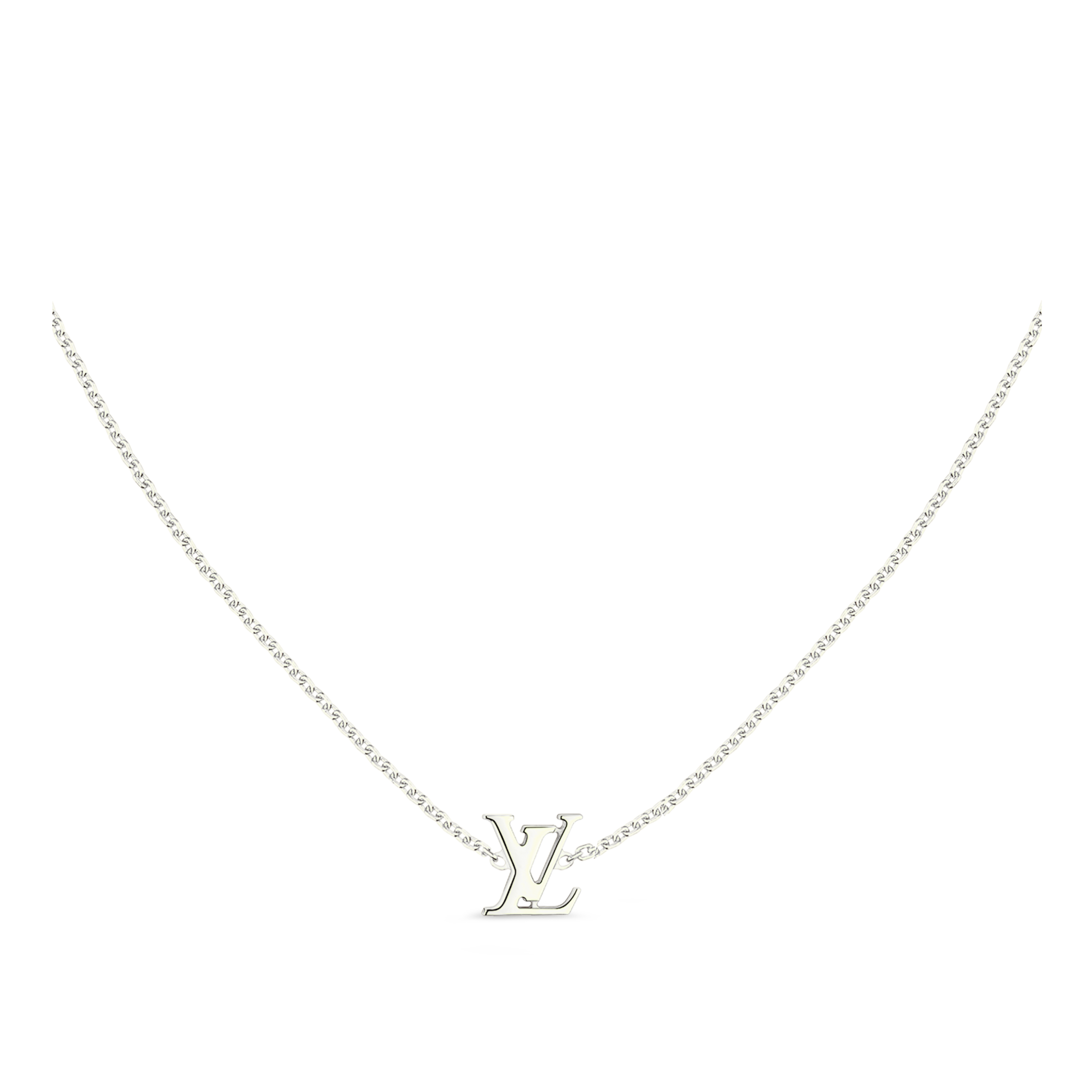COLLIER LOUIS VUITTON LV PENDENTIF WHITE GOLD