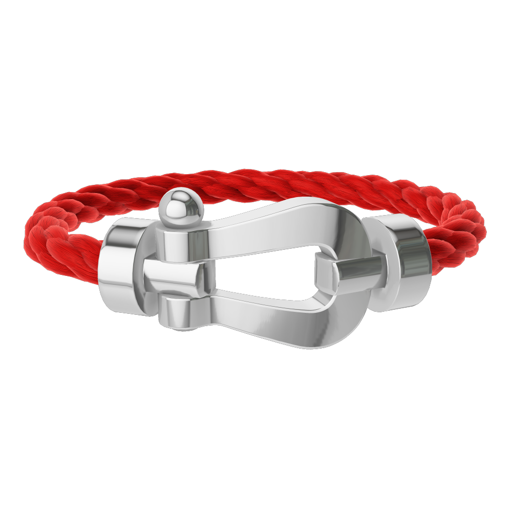 BRACELET FRED FORCE XL MODÈLE ROUGE WHITE GOLD