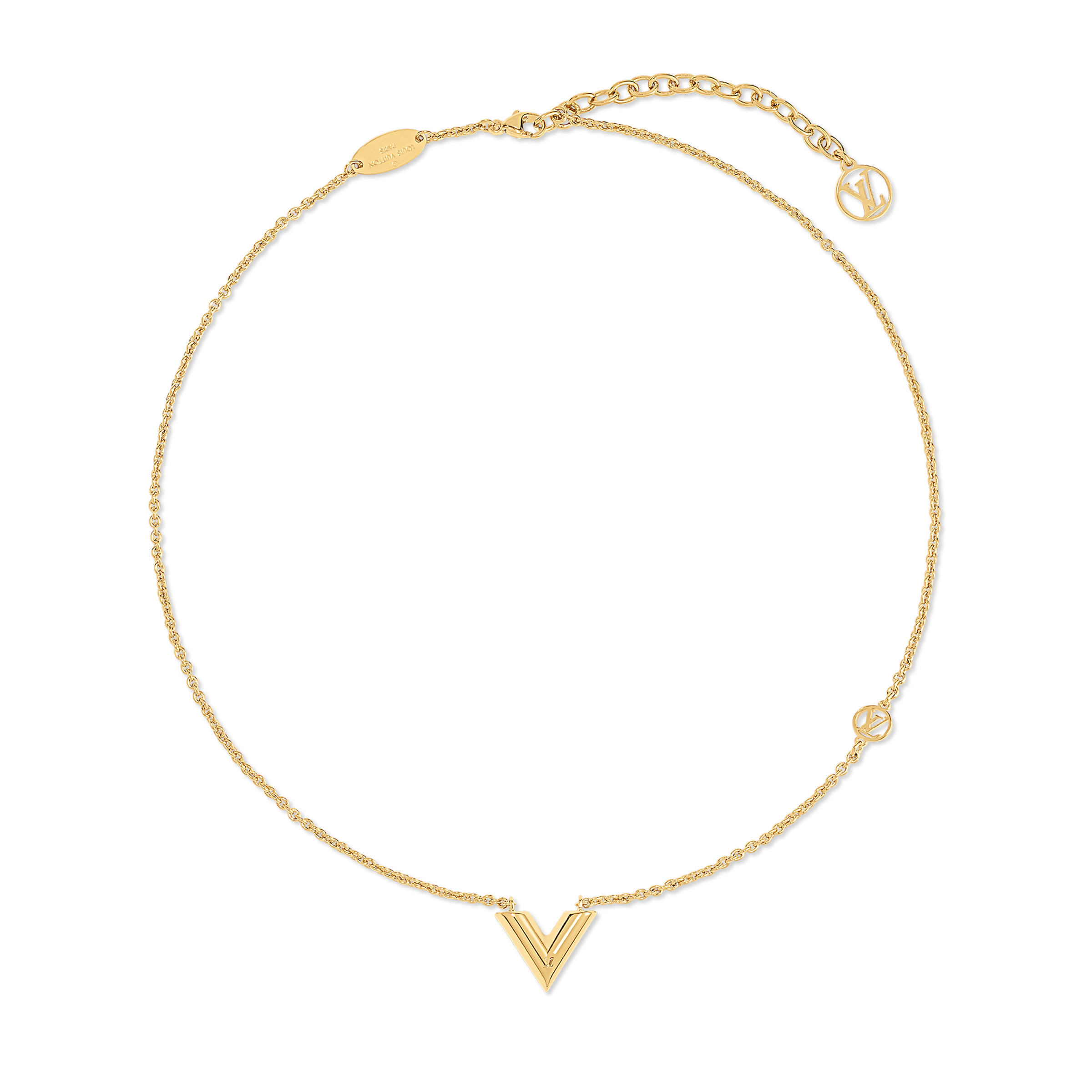 COLLIER LOUIS VUITTON ESSENTIAL V GOLD