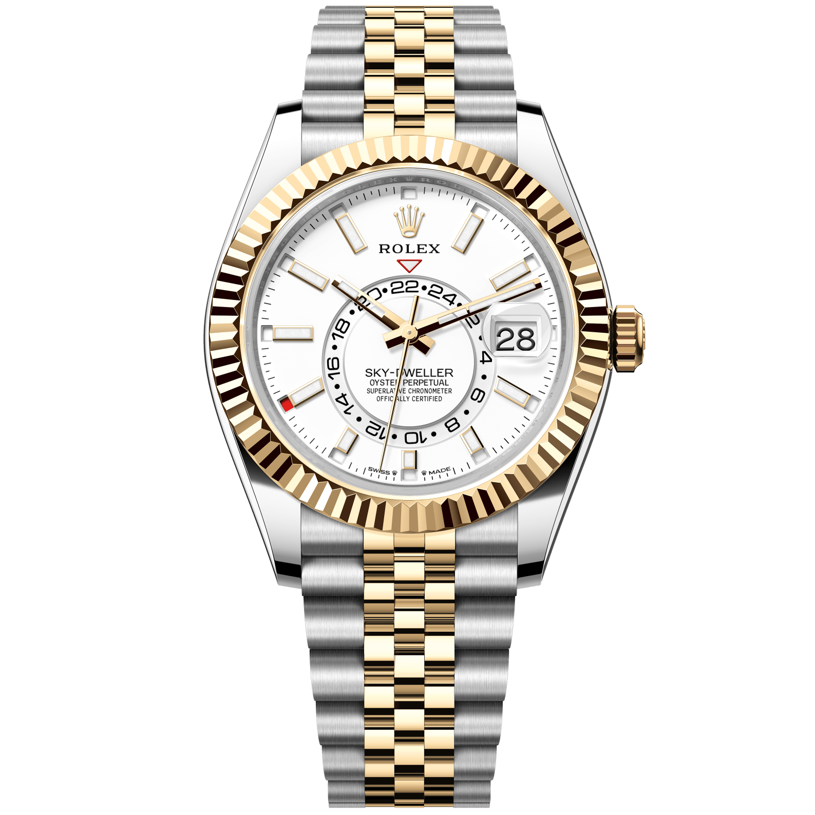 ROLEX SKY DWELLER GREY-GOLD-WHITE JUBILEE