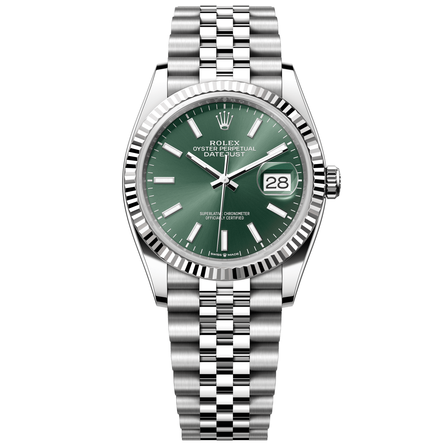 ROLEX DATE JUST GREEN