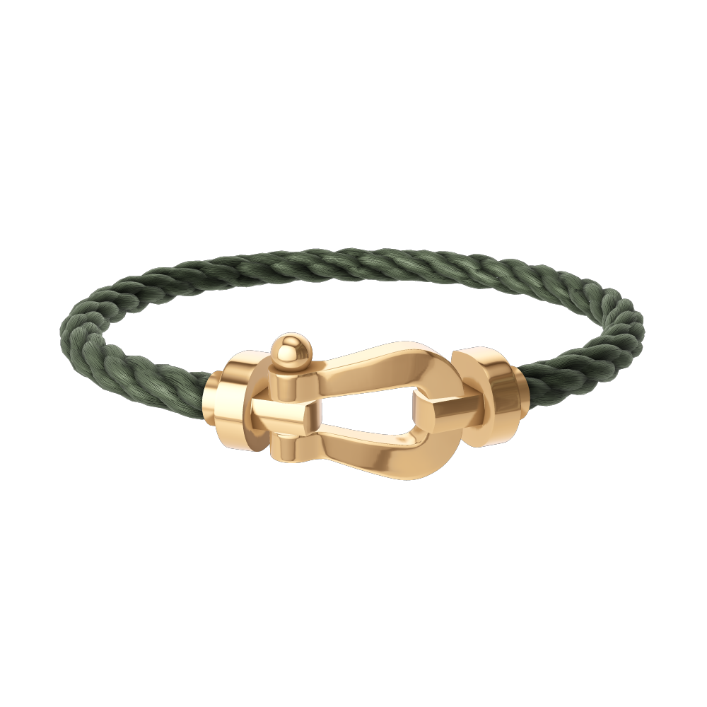 BRACELET FRED FORCE GRAND MODÈLE KAKI GOLD