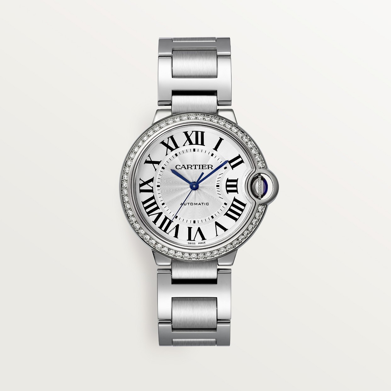 CARTIER BALLON BLEU ARGENTÉ AVEC STRASS