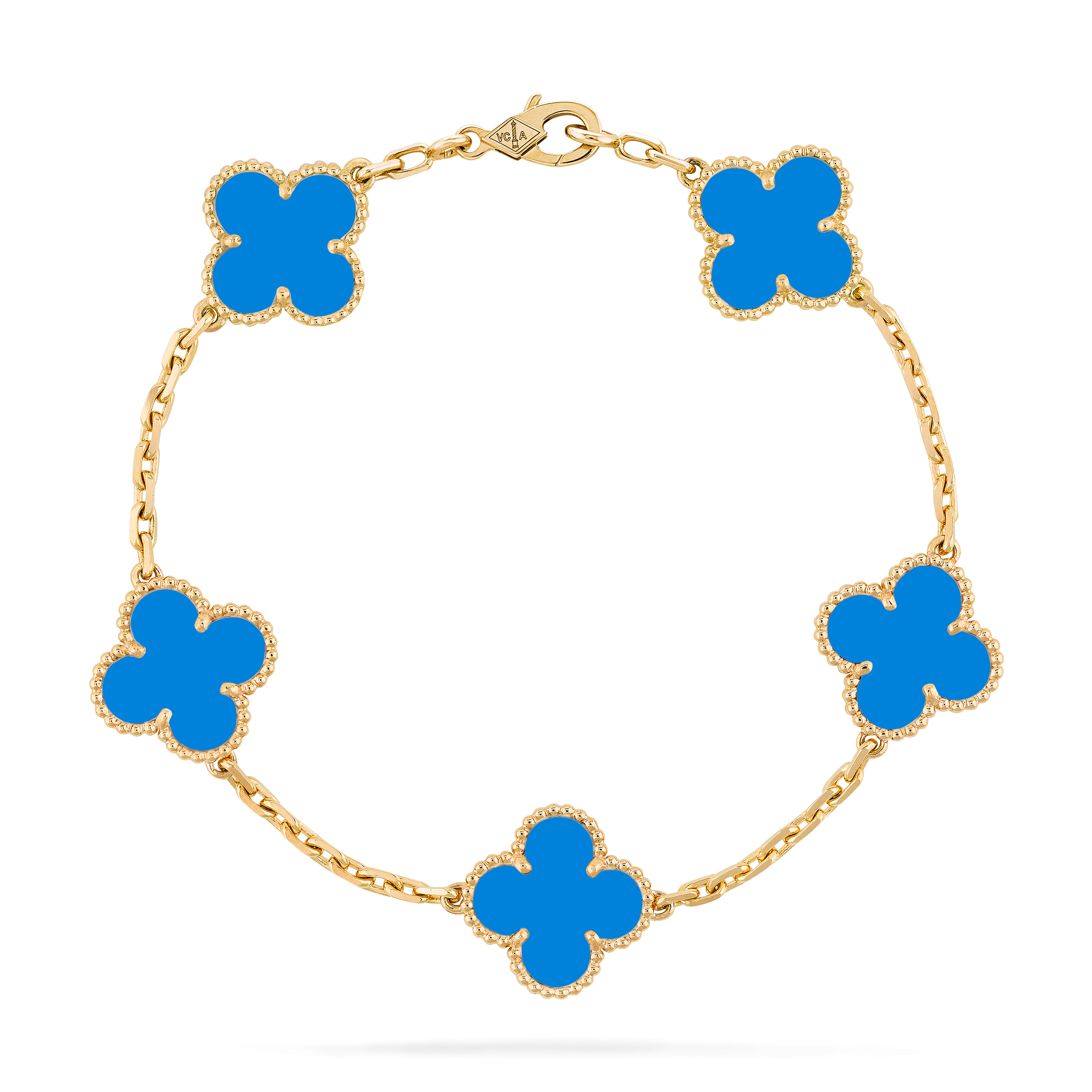 GOURMETTE VAN CLEEF ALHAMBRA BLEU CIEL