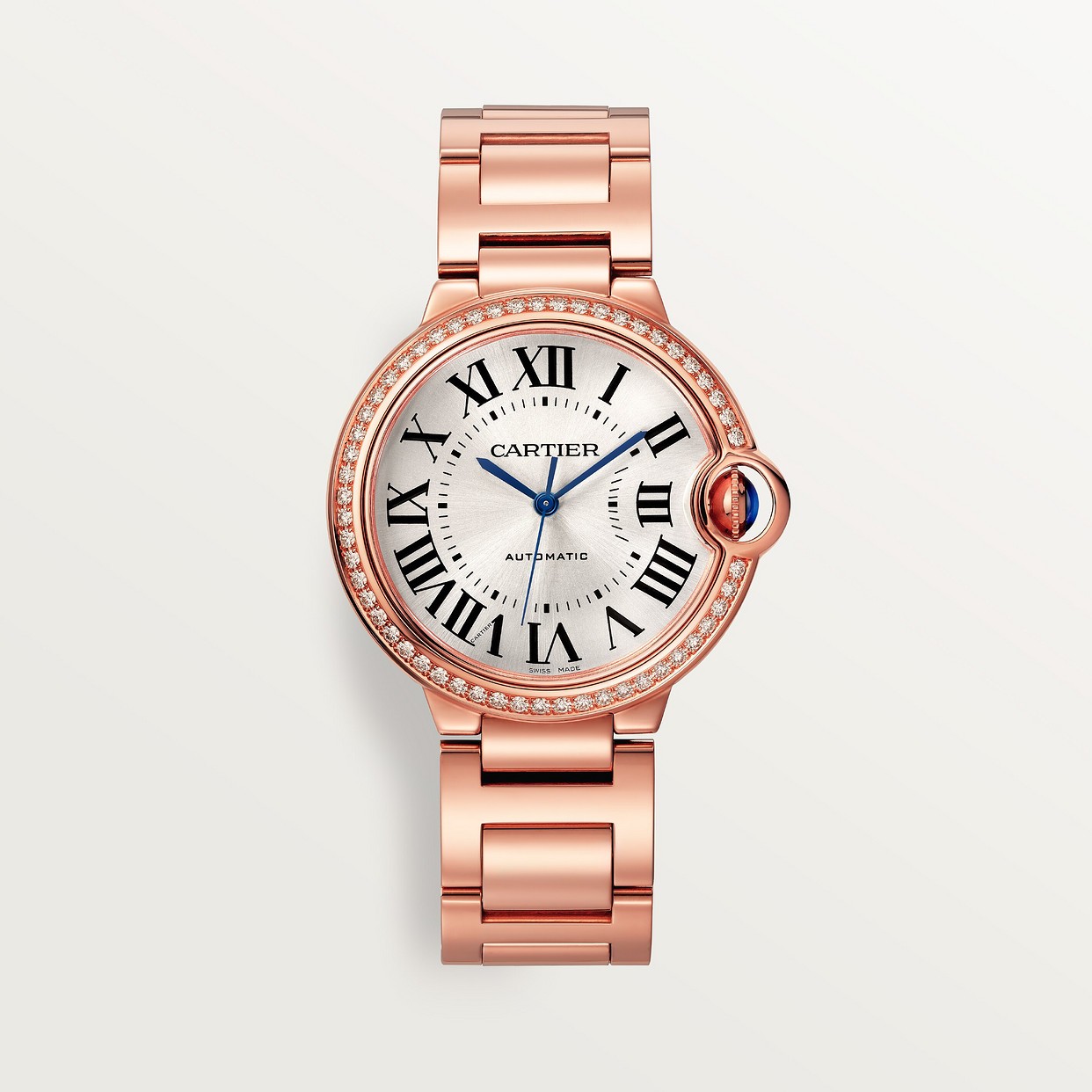 CARTIER BALLON BLEU OR ROSE AVEC STRASS
