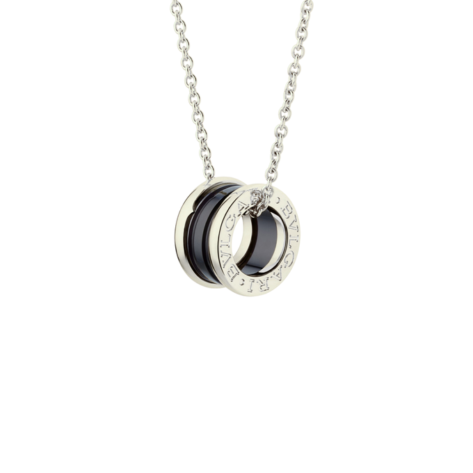 COLLIER BVLGARI B.ZERO1 CERAMIC NOIR WHITE GOLD