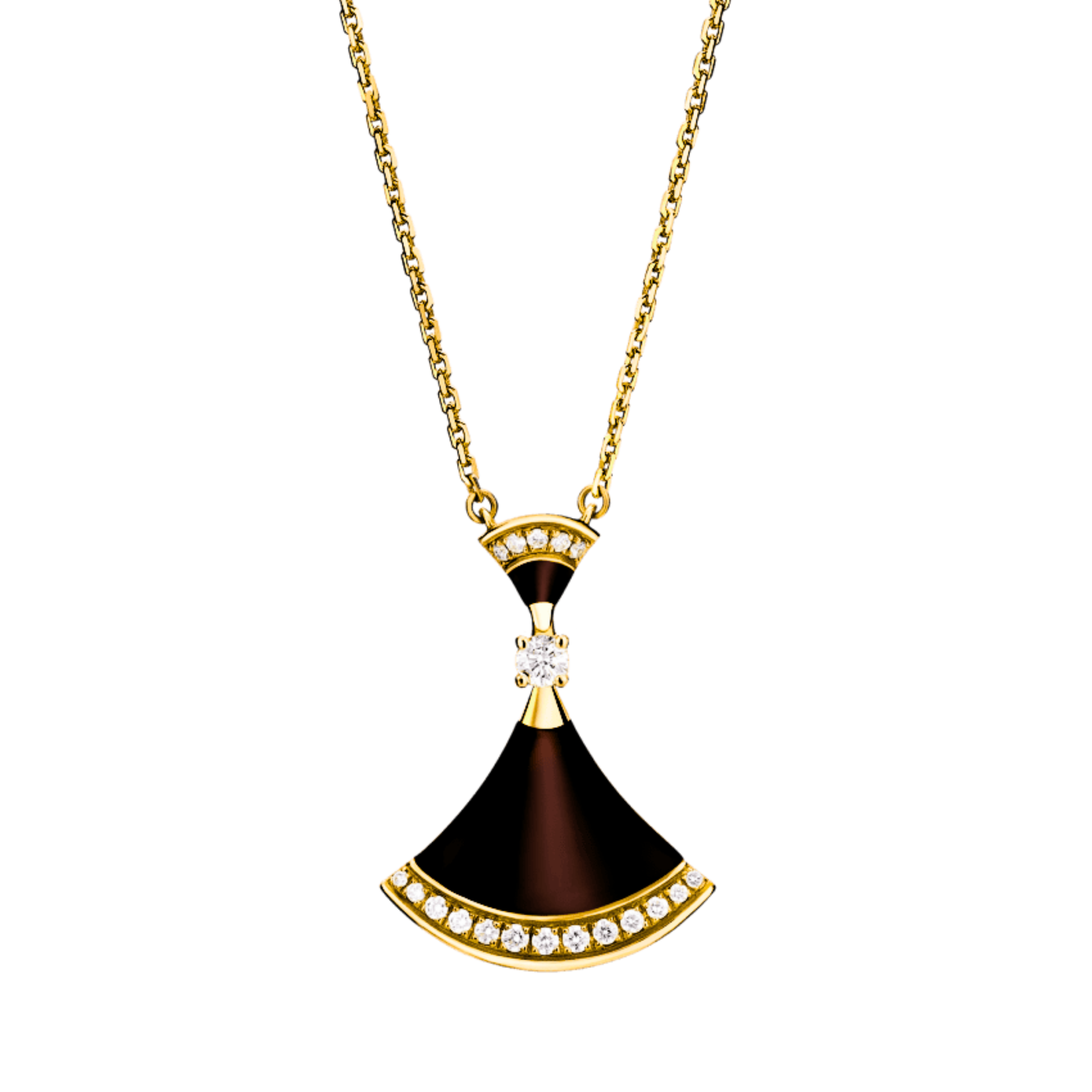 COLLIER BVLGARI DIVAS DREAM NACRE NOIR DIAMOND GOLD