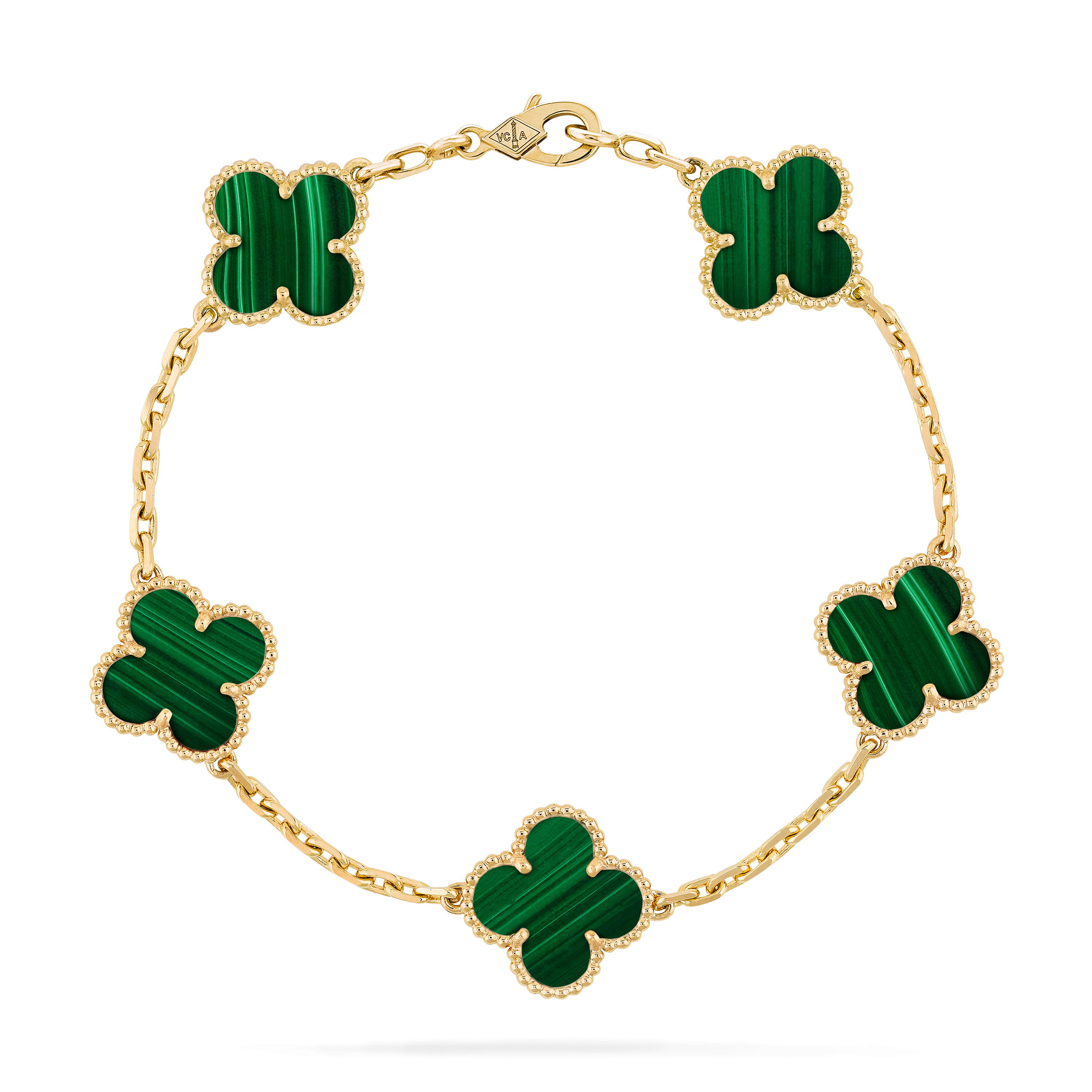 GOURMETTE VAN CLEEF ALHAMBRA VERT MALACHITE
