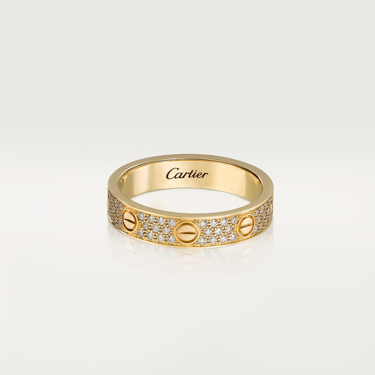 BAGUE CARTIER LOVE PAVÉE GOLD