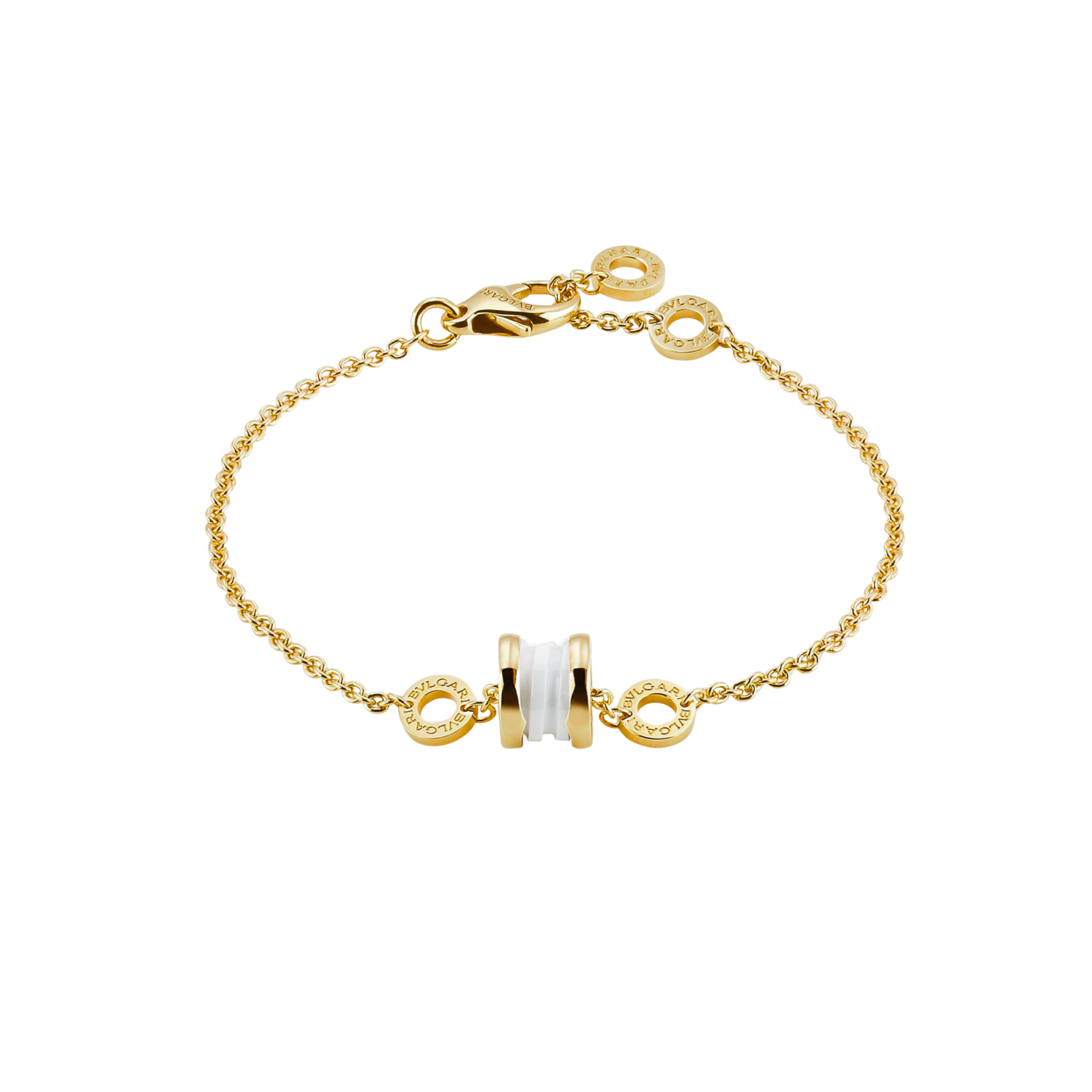 GOURMETTE BVLGARI SAVE THE CHILDREN CERAMIC BLANC GOLD